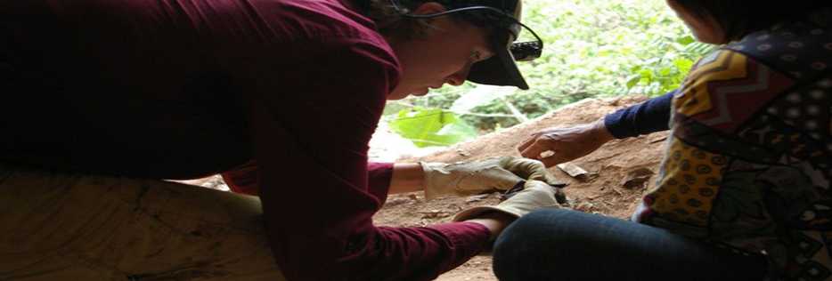 2009 Hubert GH Fellow Maria Evola testing a bat for rabies in Thailand