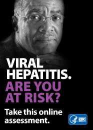 Campaign Badge with older black male and text which reads, 'VIRAL HEPATITIS. ARE YOU AT RISK? Take this online assessment to see if you're at risk.'
