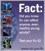 The Flu I.Q. widget is an interactive quiz to test your flu knowledge.
