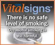 There is no safe level of smoking. Occasional smoking is still harnful. CDC Vital Signs. https://www.cdc.gov/VitalSigns/AdultSmoking/