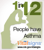 1 in 12 People have Asthma. CDC Vital Signs™: www.cdc.gov/vitalsigns