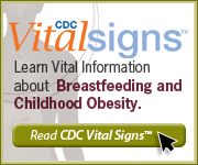 CDC Vital Signs™ – Learn Vital Information about Breastfeeding and Childhood Obesity. Read Vital Signs™…