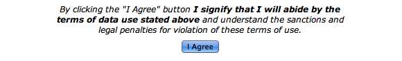 Image: Screen capture showing the I Agree disclaimer for selecting the restricted option.