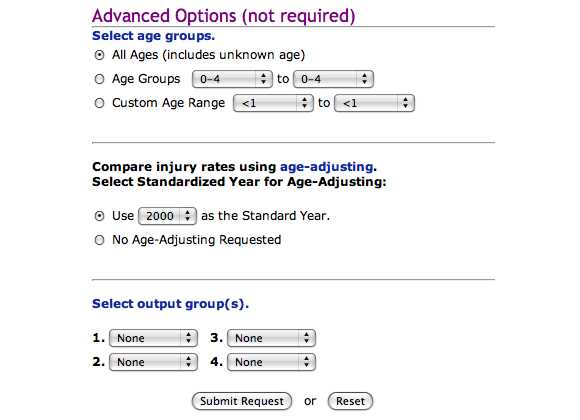 Image: Screen capture showing Advanced Options.