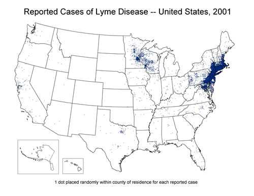 Reported Cases of Lyme Disease 2001