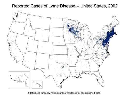 Reported Cases of Lyme Disease 2002