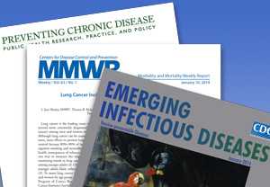 Graphic: Image of three CDC journal covers