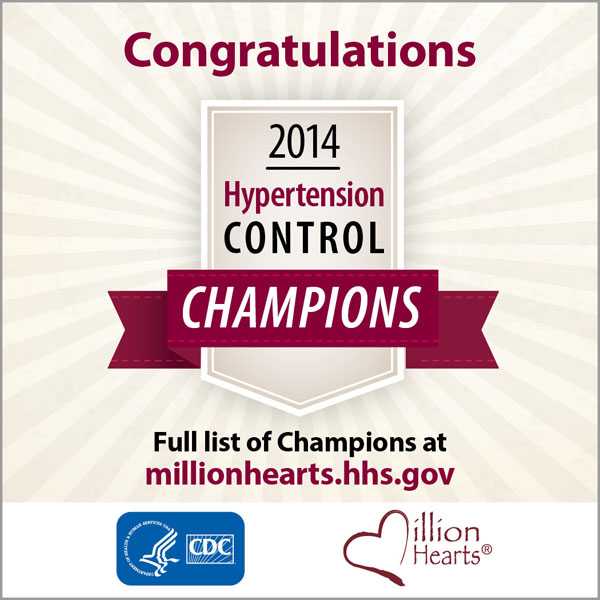 Congratulations 2014 Hypertension Control Champions
