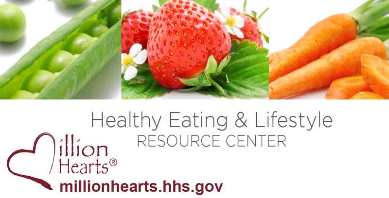 Photo: Peas, strawberries and carrots; Healthy Eating and Lifestyle resource center; Million Hearts; millionhearts.hhs.gov.