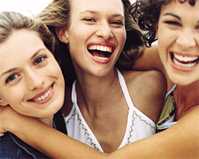 Three woman laughing