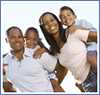 Photo: African American family smiling