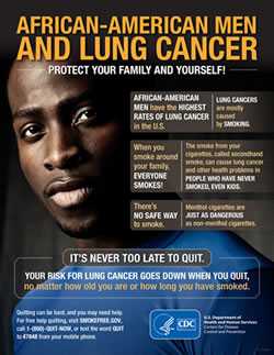 thumbnail image of african american men's lung cancer fact sheet
