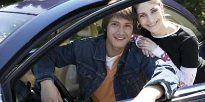 teenagers with a car