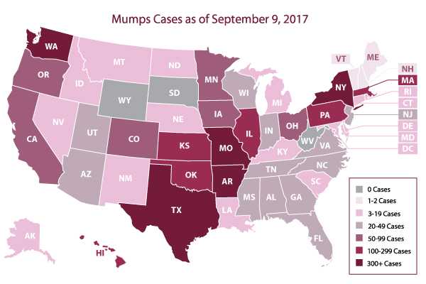 Mumps Cases map