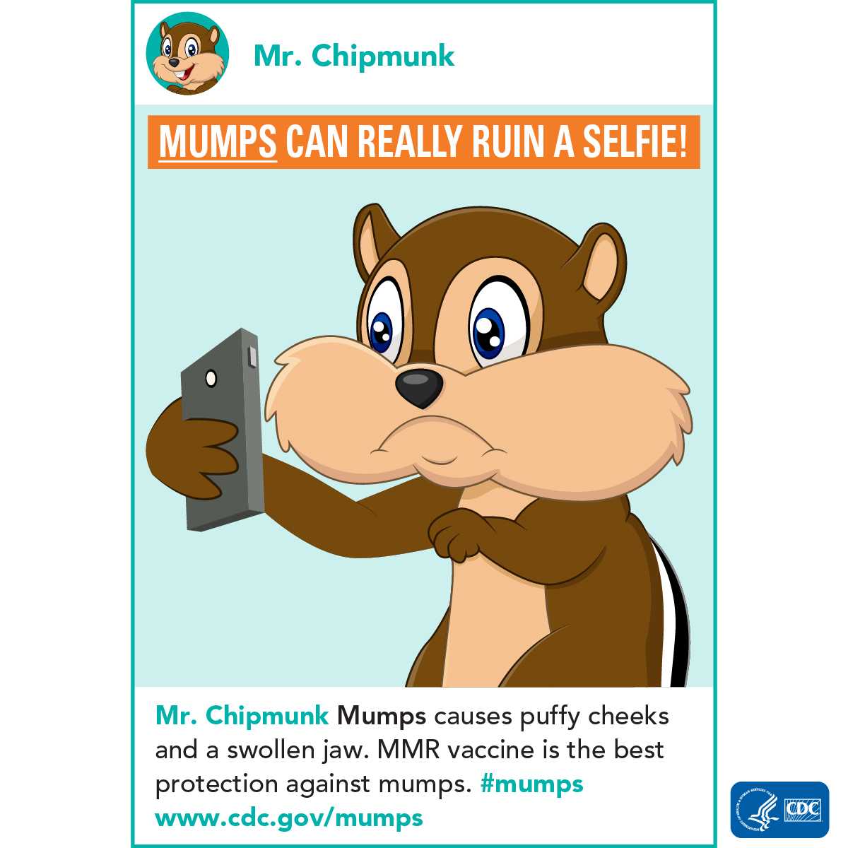 Mumps Can Really Ruin a Selfie infographic