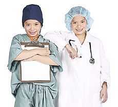 Photo of children pretending to be healthcare providers