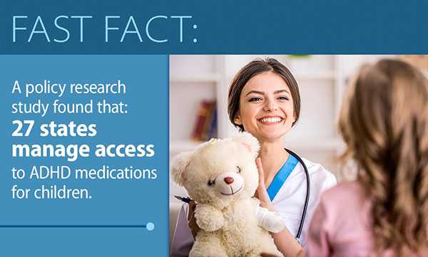 Fast Fact: A policy research study found that 27 states manage access to ADHD medications for children. 