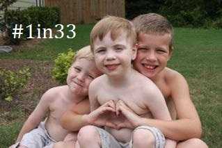 Boys making a heart. Text saying #1 in 33