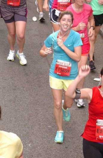 Catherine running the Peachtree Road race
