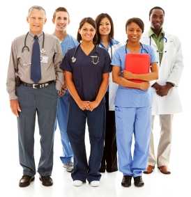 Group of professional healthcare providers