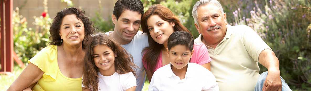 Multi-generation hispanic family