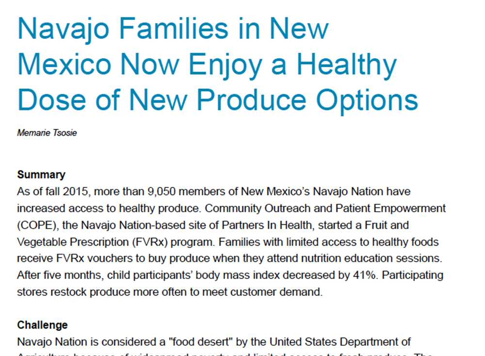 New Mexico Navajo Nation Success Story