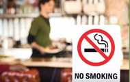 No Smoking sign at a diner