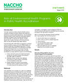 Cover image of the publication Role of Environmental Health Programs in Public Health Accreditation