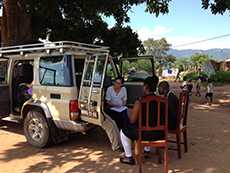 	Amy (Amelia) Kasper MD, MPH (EIS 14) interviews cases in Mozambique