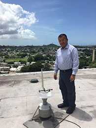	Dr. Benjamin Bolanos at the San Juan Allergen Bureau Station