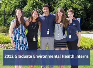 	2012 Graduate Environmental Health interns