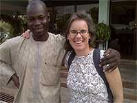 	Rebecca S. Noe (right) is with Dr. Suleiman Haladu