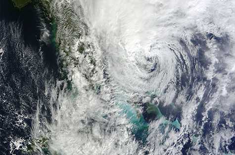 hurricane as seen from outer space