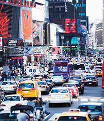 Street traffic in New York City