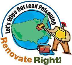 2008 Lead Week logo - 'Let’s Wipe Out Lead Poisoning - Renovate Right!'