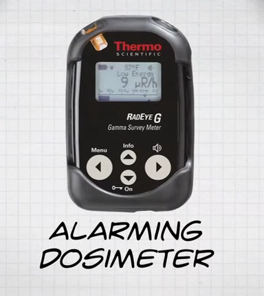 Picture of an alarming dosimeter
