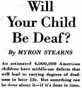 Image of Myron Stearns - Will your child be deaf?