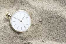 stopwatch in the sand