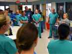 Image of Ebola response training that took place at the San Antonio Military Medical Center in October 2014.