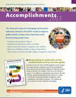 Cover page for NCEZID 2013 Accomplishments