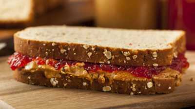 soy nut butter and jelly sandwich