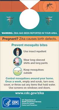 Small image of a larger infographic of a zika doorhanger