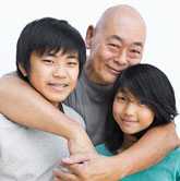 photo of an asian family