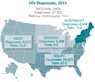 Thumbnail image of 2013 U.S. HIV Diagnosis Map Graphic