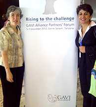 Anne and Rana at GAVI