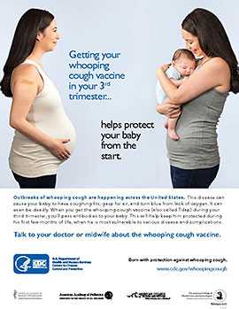 Image: New poster from the 'Born with Protection against Whooping Cough' campaign