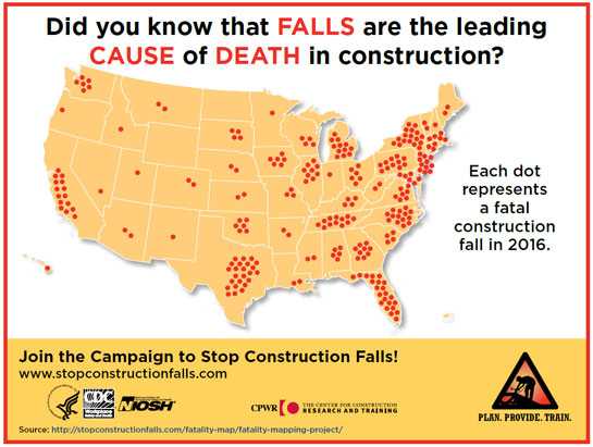 Infographic - Did you know that FALLS are the leading CAUSE of DEATH in construction?