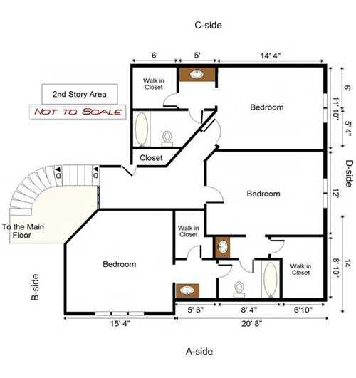Building layout of 2nd floor