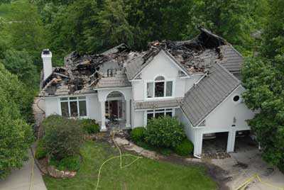 fire damage to the house