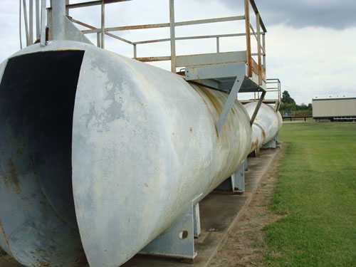 metal vessel used during rescue drill